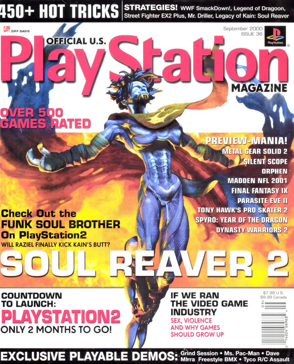 Official U.S. PlayStation Magazine Issue 036 (September 2000) cover
